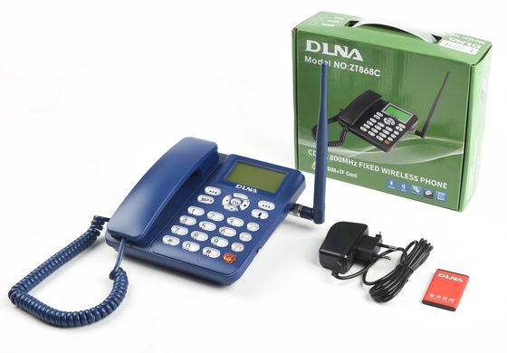 CDMA 800MHz ফিক্সড ওয়্যারলেস ফোন 1000mAh ব্যাটারি CDMA ল্যান্ডলাইন ফোন DLNA ZT868C